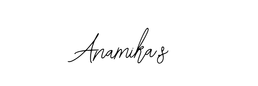 The best way (Bearetta-2O07w) to make a short signature is to pick only two or three words in your name. The name Anamika.s include a total of six letters. For converting this name. Anamika.s signature style 12 images and pictures png