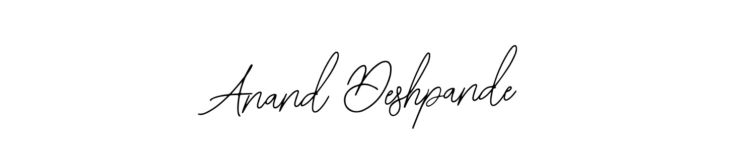 You should practise on your own different ways (Bearetta-2O07w) to write your name (Anand Deshpande) in signature. don't let someone else do it for you. Anand Deshpande signature style 12 images and pictures png