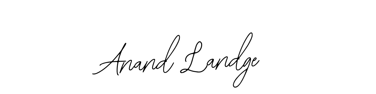 Make a short Anand Landge signature style. Manage your documents anywhere anytime using Bearetta-2O07w. Create and add eSignatures, submit forms, share and send files easily. Anand Landge signature style 12 images and pictures png