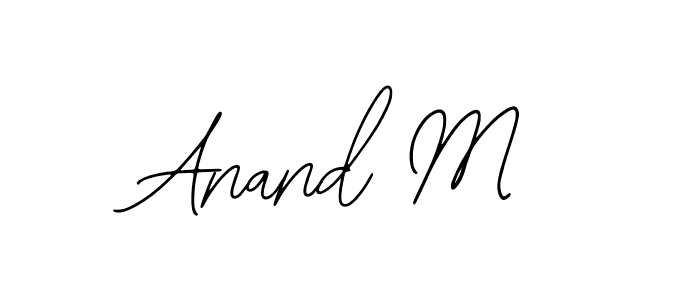 Bearetta-2O07w is a professional signature style that is perfect for those who want to add a touch of class to their signature. It is also a great choice for those who want to make their signature more unique. Get Anand M name to fancy signature for free. Anand M signature style 12 images and pictures png