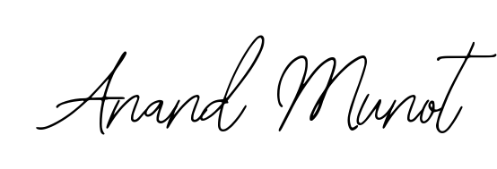 Create an unforgettable impression when signing with Anand Munot name styled in Bearetta-2O07w typography. 100% free online generator. Anand Munot signature style 12 images and pictures png