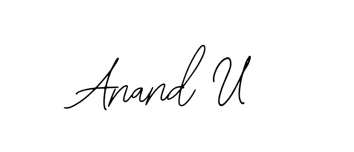 Also we have Anand U name is the best signature style. Create professional handwritten signature collection using Bearetta-2O07w autograph style. Anand U signature style 12 images and pictures png