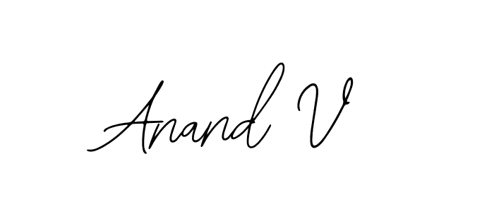 if you are searching for the best signature style for your name Anand V. so please give up your signature search. here we have designed multiple signature styles  using Bearetta-2O07w. Anand V signature style 12 images and pictures png
