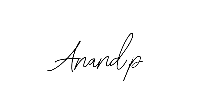 Design your own signature with our free online signature maker. With this signature software, you can create a handwritten (Bearetta-2O07w) signature for name Anand.p. Anand.p signature style 12 images and pictures png