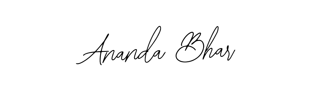 You should practise on your own different ways (Bearetta-2O07w) to write your name (Ananda Bhar) in signature. don't let someone else do it for you. Ananda Bhar signature style 12 images and pictures png