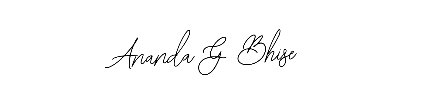 You should practise on your own different ways (Bearetta-2O07w) to write your name (Ananda G Bhise) in signature. don't let someone else do it for you. Ananda G Bhise signature style 12 images and pictures png