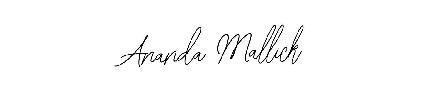 How to make Ananda Mallick name signature. Use Bearetta-2O07w style for creating short signs online. This is the latest handwritten sign. Ananda Mallick signature style 12 images and pictures png