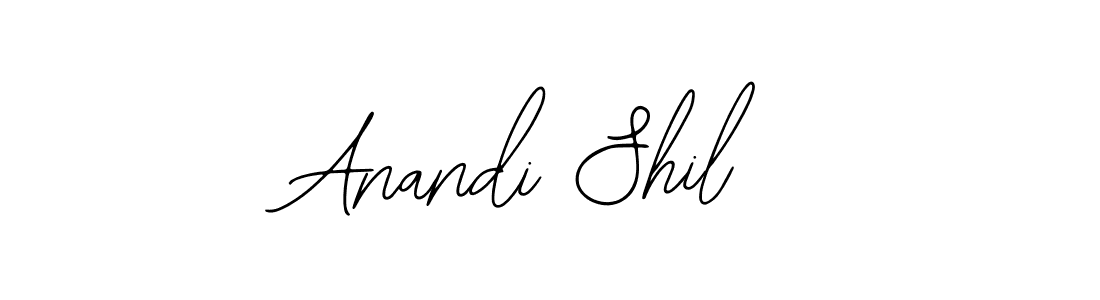 How to make Anandi Shil name signature. Use Bearetta-2O07w style for creating short signs online. This is the latest handwritten sign. Anandi Shil signature style 12 images and pictures png