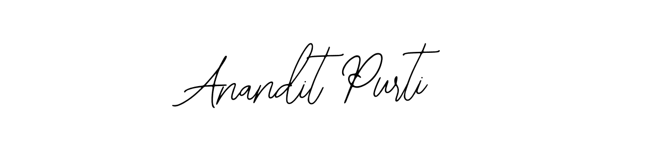 The best way (Bearetta-2O07w) to make a short signature is to pick only two or three words in your name. The name Anandit Purti include a total of six letters. For converting this name. Anandit Purti signature style 12 images and pictures png