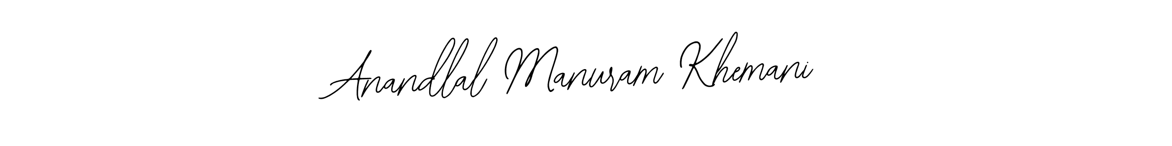 How to make Anandlal Manuram Khemani signature? Bearetta-2O07w is a professional autograph style. Create handwritten signature for Anandlal Manuram Khemani name. Anandlal Manuram Khemani signature style 12 images and pictures png