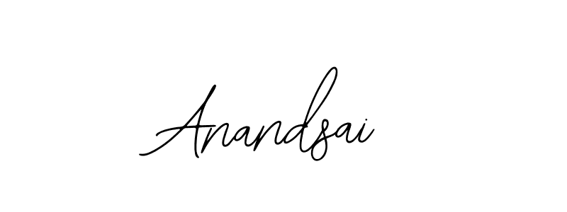 Design your own signature with our free online signature maker. With this signature software, you can create a handwritten (Bearetta-2O07w) signature for name Anandsai. Anandsai signature style 12 images and pictures png