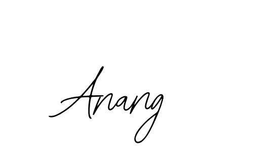 You should practise on your own different ways (Bearetta-2O07w) to write your name (Anang) in signature. don't let someone else do it for you. Anang signature style 12 images and pictures png