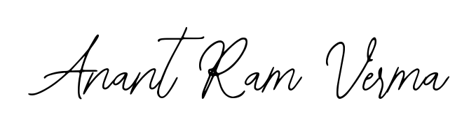 A dynamic signature style for Anant Ram Verma using Bearetta-2O07w script. Designed to look authentic, handwritten, and professional. Anant Ram Verma signature style 12 images and pictures png