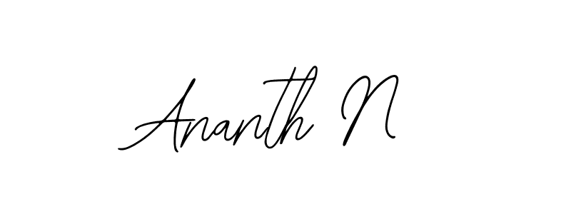 You should practise on your own different ways (Bearetta-2O07w) to write your name (Ananth N) in signature. don't let someone else do it for you. Ananth N signature style 12 images and pictures png