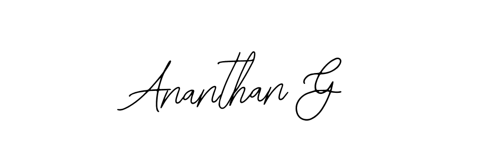 if you are searching for the best signature style for your name Ananthan G. so please give up your signature search. here we have designed multiple signature styles  using Bearetta-2O07w. Ananthan G signature style 12 images and pictures png
