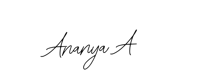 if you are searching for the best signature style for your name Ananya A. so please give up your signature search. here we have designed multiple signature styles  using Bearetta-2O07w. Ananya A signature style 12 images and pictures png