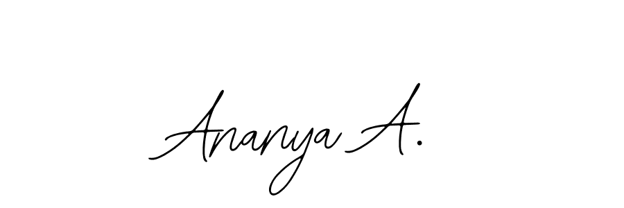 Use a signature maker to create a handwritten signature online. With this signature software, you can design (Bearetta-2O07w) your own signature for name Ananya A.. Ananya A. signature style 12 images and pictures png