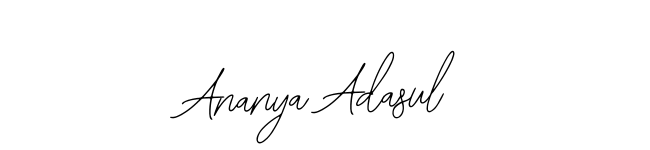 How to make Ananya Adasul signature? Bearetta-2O07w is a professional autograph style. Create handwritten signature for Ananya Adasul name. Ananya Adasul signature style 12 images and pictures png