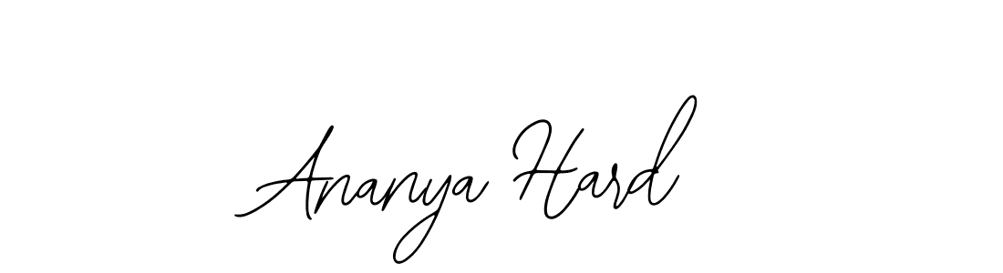 Design your own signature with our free online signature maker. With this signature software, you can create a handwritten (Bearetta-2O07w) signature for name Ananya Hard. Ananya Hard signature style 12 images and pictures png