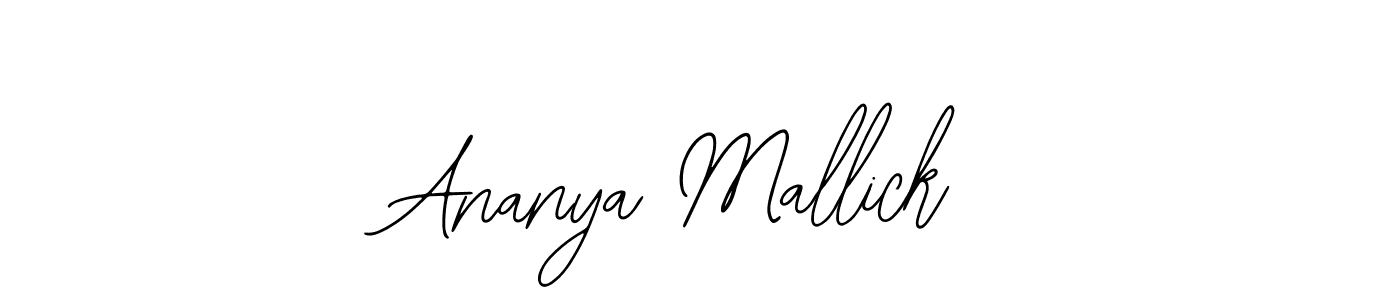 You should practise on your own different ways (Bearetta-2O07w) to write your name (Ananya Mallick) in signature. don't let someone else do it for you. Ananya Mallick signature style 12 images and pictures png
