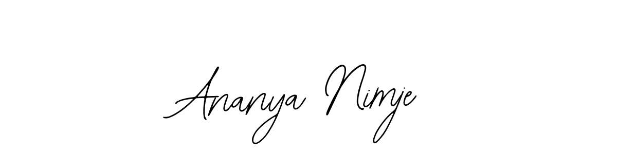 Make a beautiful signature design for name Ananya Nimje. With this signature (Bearetta-2O07w) style, you can create a handwritten signature for free. Ananya Nimje signature style 12 images and pictures png