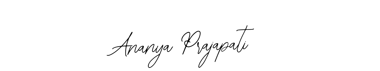 How to make Ananya Prajapati name signature. Use Bearetta-2O07w style for creating short signs online. This is the latest handwritten sign. Ananya Prajapati signature style 12 images and pictures png