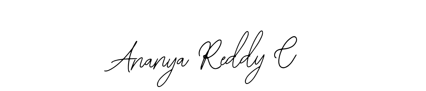 How to make Ananya Reddy C name signature. Use Bearetta-2O07w style for creating short signs online. This is the latest handwritten sign. Ananya Reddy C signature style 12 images and pictures png