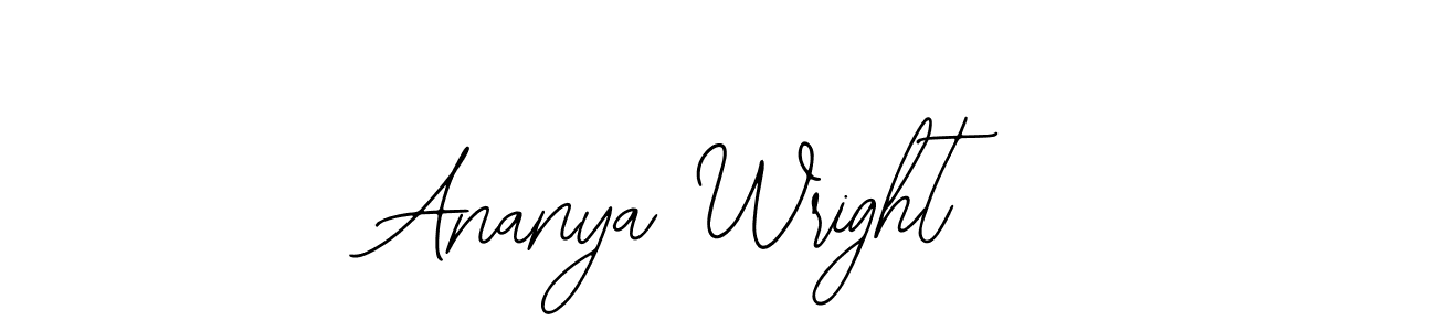 You should practise on your own different ways (Bearetta-2O07w) to write your name (Ananya Wright) in signature. don't let someone else do it for you. Ananya Wright signature style 12 images and pictures png