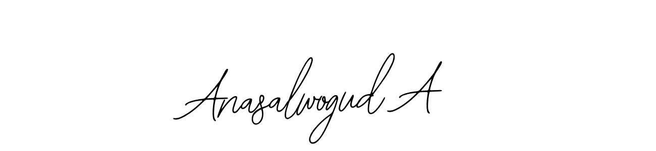 The best way (Bearetta-2O07w) to make a short signature is to pick only two or three words in your name. The name Anasalwogud A include a total of six letters. For converting this name. Anasalwogud A signature style 12 images and pictures png
