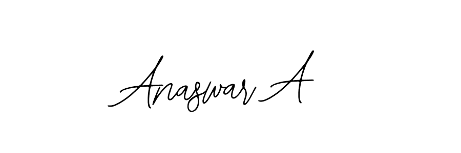 How to make Anaswar A signature? Bearetta-2O07w is a professional autograph style. Create handwritten signature for Anaswar A name. Anaswar A signature style 12 images and pictures png