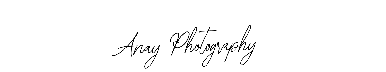 How to make Anay Photography name signature. Use Bearetta-2O07w style for creating short signs online. This is the latest handwritten sign. Anay Photography signature style 12 images and pictures png