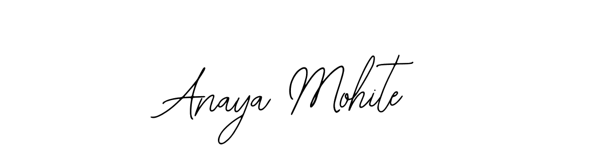 Bearetta-2O07w is a professional signature style that is perfect for those who want to add a touch of class to their signature. It is also a great choice for those who want to make their signature more unique. Get Anaya Mohite name to fancy signature for free. Anaya Mohite signature style 12 images and pictures png