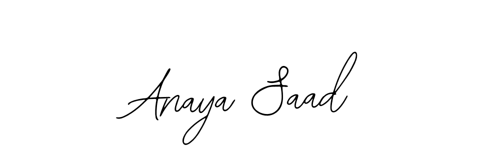 This is the best signature style for the Anaya Saad name. Also you like these signature font (Bearetta-2O07w). Mix name signature. Anaya Saad signature style 12 images and pictures png