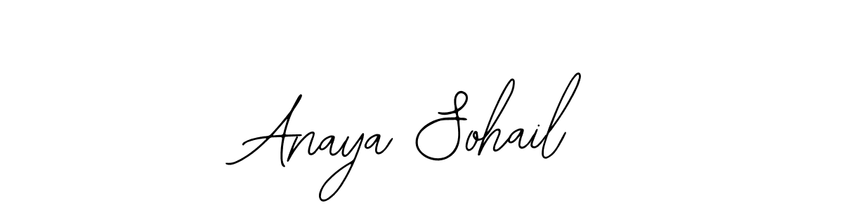 You should practise on your own different ways (Bearetta-2O07w) to write your name (Anaya Sohail) in signature. don't let someone else do it for you. Anaya Sohail signature style 12 images and pictures png