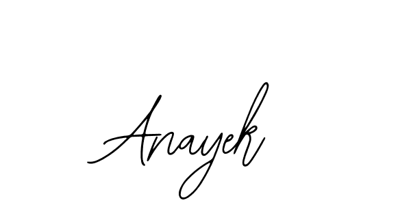 Design your own signature with our free online signature maker. With this signature software, you can create a handwritten (Bearetta-2O07w) signature for name Anayek. Anayek signature style 12 images and pictures png