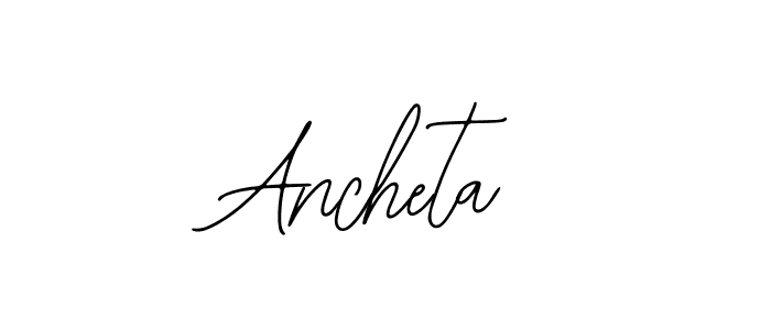 The best way (Bearetta-2O07w) to make a short signature is to pick only two or three words in your name. The name Ancheta include a total of six letters. For converting this name. Ancheta signature style 12 images and pictures png