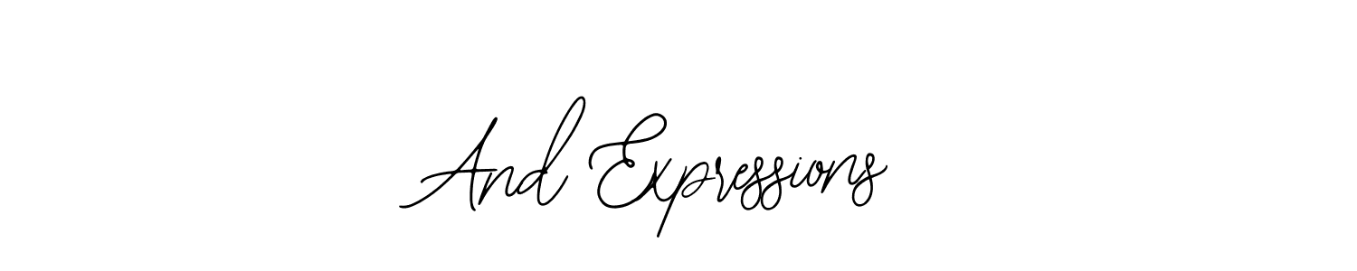 Make a beautiful signature design for name And Expressions. With this signature (Bearetta-2O07w) style, you can create a handwritten signature for free. And Expressions signature style 12 images and pictures png