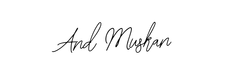 Create a beautiful signature design for name And Muskan. With this signature (Bearetta-2O07w) fonts, you can make a handwritten signature for free. And Muskan signature style 12 images and pictures png