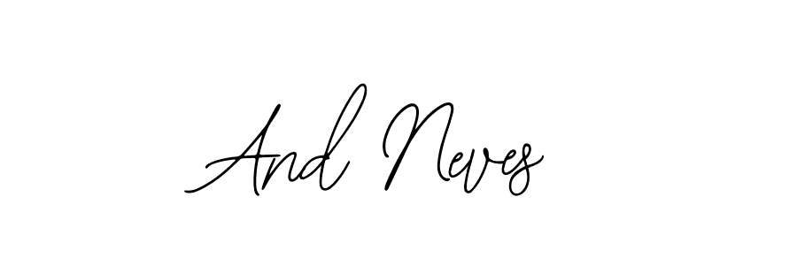 Use a signature maker to create a handwritten signature online. With this signature software, you can design (Bearetta-2O07w) your own signature for name And Neves. And Neves signature style 12 images and pictures png