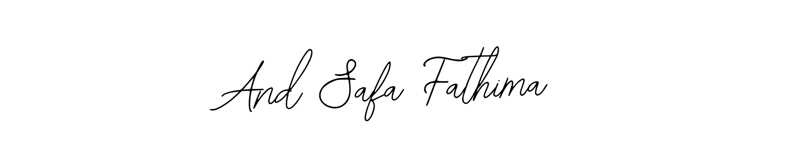 Similarly Bearetta-2O07w is the best handwritten signature design. Signature creator online .You can use it as an online autograph creator for name And Safa Fathima. And Safa Fathima signature style 12 images and pictures png