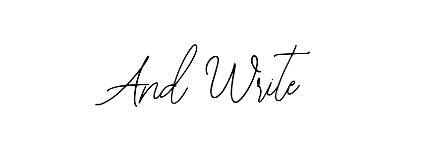 Make a beautiful signature design for name And Write. With this signature (Bearetta-2O07w) style, you can create a handwritten signature for free. And Write signature style 12 images and pictures png