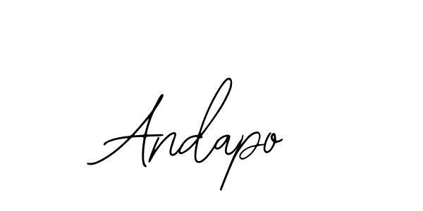 Andapo stylish signature style. Best Handwritten Sign (Bearetta-2O07w) for my name. Handwritten Signature Collection Ideas for my name Andapo. Andapo signature style 12 images and pictures png