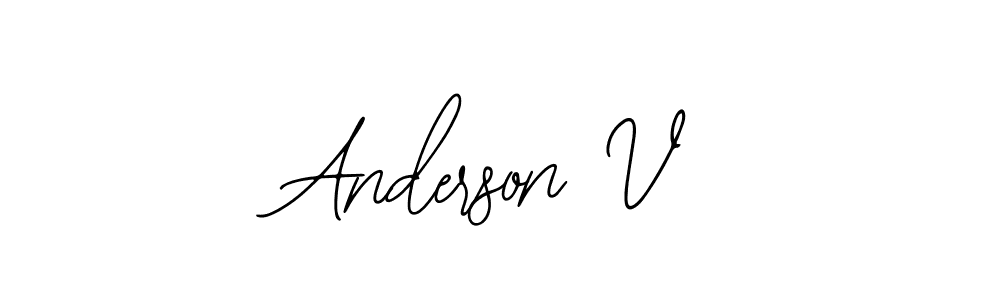 How to make Anderson V name signature. Use Bearetta-2O07w style for creating short signs online. This is the latest handwritten sign. Anderson V signature style 12 images and pictures png