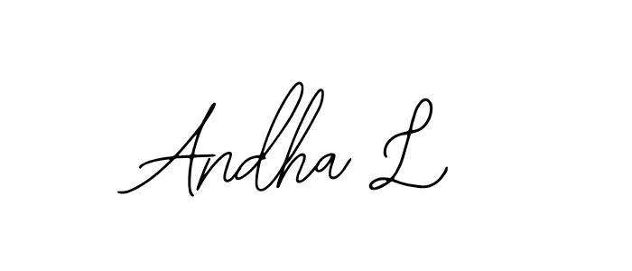 Use a signature maker to create a handwritten signature online. With this signature software, you can design (Bearetta-2O07w) your own signature for name Andha L. Andha L signature style 12 images and pictures png