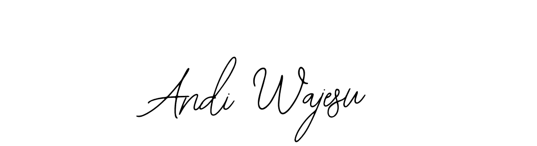 How to make Andi Wajesu name signature. Use Bearetta-2O07w style for creating short signs online. This is the latest handwritten sign. Andi Wajesu signature style 12 images and pictures png