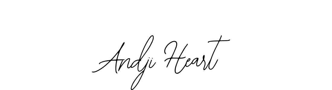 The best way (Bearetta-2O07w) to make a short signature is to pick only two or three words in your name. The name Andji Heart include a total of six letters. For converting this name. Andji Heart signature style 12 images and pictures png
