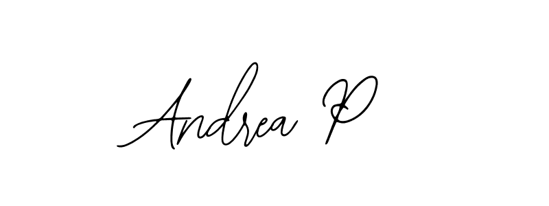 Similarly Bearetta-2O07w is the best handwritten signature design. Signature creator online .You can use it as an online autograph creator for name Andrea P. Andrea P signature style 12 images and pictures png