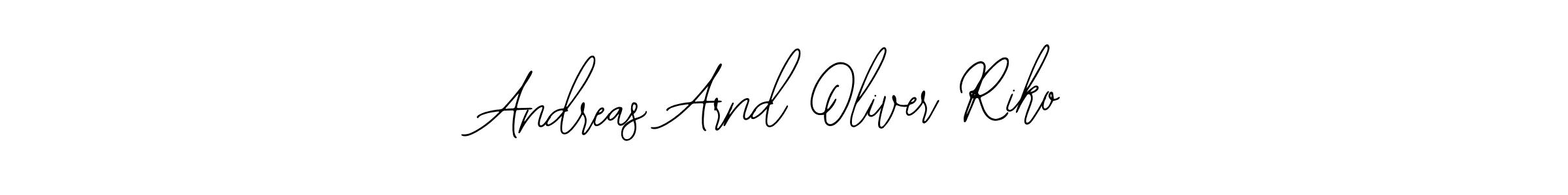It looks lik you need a new signature style for name Andreas Arnd Oliver Riko. Design unique handwritten (Bearetta-2O07w) signature with our free signature maker in just a few clicks. Andreas Arnd Oliver Riko signature style 12 images and pictures png