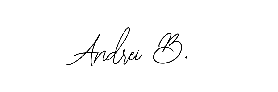 Bearetta-2O07w is a professional signature style that is perfect for those who want to add a touch of class to their signature. It is also a great choice for those who want to make their signature more unique. Get Andrei B. name to fancy signature for free. Andrei B. signature style 12 images and pictures png