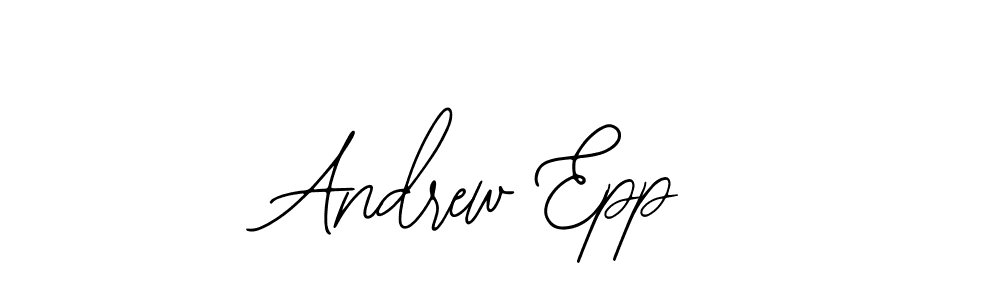 How to make Andrew Epp name signature. Use Bearetta-2O07w style for creating short signs online. This is the latest handwritten sign. Andrew Epp signature style 12 images and pictures png